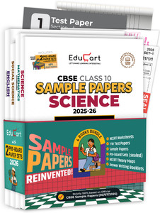 Educart Sample Paper Class 10 2026 CBSE - Science, Mathematics Standard, Social Science & English (Introducing exclusive step-by-step new practice concept on 2025-26 pattern) Set of 4 Books  - Sample Paper Class 10 2025-26