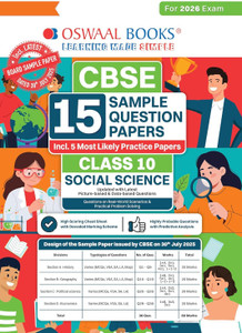 Oswaal Cbse 15 Sample Question Papers Class 10 Social Science for 2026 Board Exam