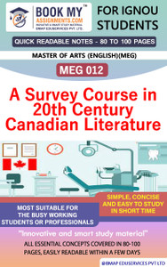 IGNOU MEG 12 A Survey Course in 20th Century Canadian Literature Study ...