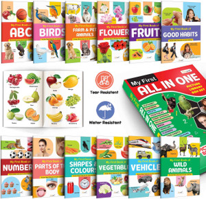 Lkg Class Picture Book Box Set (Green Edition) : Books For Children, All In One essential Book, Gift Set For Kids My First All in One Picture Library Box Of 12 Books