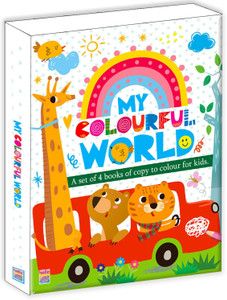 My Colorful World: 4-in-1 Early Learning Coloring Activity Books for Kids, Children and Toddlers (Ages 2+) - Pack of 4