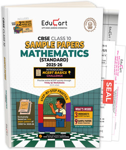 Educart CBSE Sample Paper Class 10 2025-26 Mathematics Standard (Introducing exclusive step-by-step new practice concept on 2026 pattern) - Sample Paper Class 10 2026