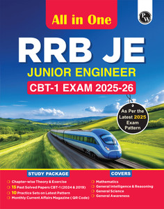 PW All in One RRB JE CBT-1 2025-26 Exam 15 PYQs (2024 & 2019) with 10 Practice Sets