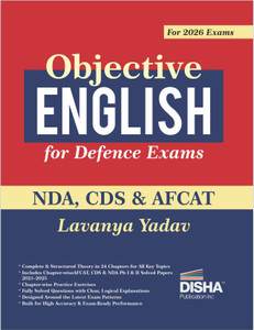 Disha Objective English for Defence Exams - NDA, CDS & AFCAT | For 2026 Exams | Includes PYQs | Fully Solved