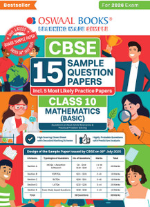 Oswaal Cbse 15 Sample Question Papers Class 10 Mathematics Basic for 2026