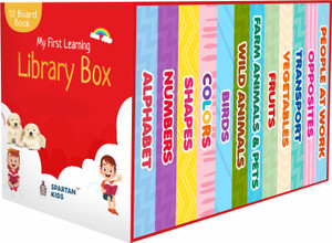 My First Learning Library Box - Set of 12 Preschool board Books For Kids  - My First Learning Library Box Of 12 Board Books Pre-School Gift Set For Kids