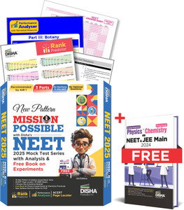 New Pattern Mission Possible with Disha's 15 NEET 2025 Mock Test Series with Free Book on Experiments 2nd Edition | Rank Predictor, 15 Test Booklets, OMR Sheets, NCERT Locater & Solutions