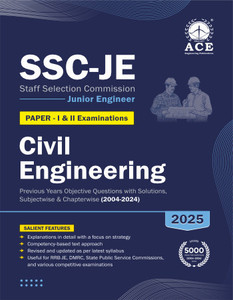 SSC-JE PAPER - I & II Examinations Civil Engineering Previous Years Objective Questions with Solutions, Subjectwise & Chapterwise (2004-2024)