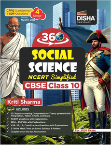 Disha 360 Social Science Class 10 NCERT Simplified | Theory, Question Bank, PYQs, Sample Papers, Competency & NCERT Questions | SST Class 10 CBSE Book by Kriti Sharma for 2026 Exam