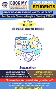 IGNOU MCH 2 Separation Methods Study Material (Quick Readable Notes ...