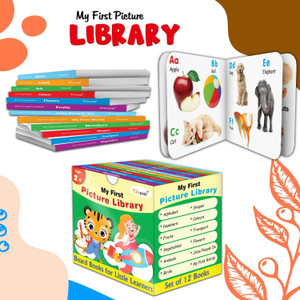 My First mini Learning Library Set for Kids (Green Edition) : Collection of early learning board books, My first mini library, Preschool Kids Book, 12 Learning books for kids