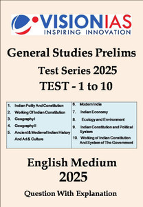 Vision IAS UPSC prelims test series 2025 | Test 1 To 10 With Solutions Topic Wise | English Medium | Photocopy B&W