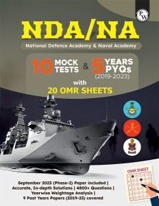 PW UPSC NDA/NA National Defence Academy Naval Academy Mathematics and General Ability -10 Mock Tests and 5 Previous Year Solved Papers 2019-2023 of Phase I and II with 20 OMR Sheets