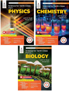 Lakhmir Singh - Class 10 - Physics + Chemistry + Biology - Combo Set of 3 Books for 2025-26 Examinations [ORIGINAL BOOKS - TOP GRADE PAPER & PRINT]