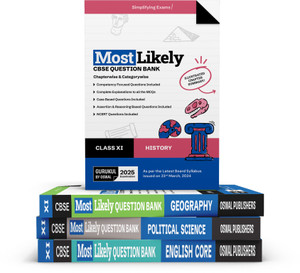 गुरुकुल बाय ओसवाल मोस्ट लाइकली ह्यूमैनिटीज़ स्ट्रीम CBSE क्वेश्चन बैंक क्लास 11 बण्ड्ल्स (सेट ऑफ 4) : हिस्ट्री, ज्योग्राफी, पॉलिटिकल साइंस एंड इंग्लिश फॉर एग्ज़ाम 2025