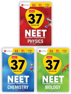 MTG 37 Years NEET Previous Year Solved Question Papers with NEET PYQ Chapterwise Topicwise Solutions Physics, Chemistry, Biology For NEET 2025 Exam | Get Free access of Smart Book & Video Solutions