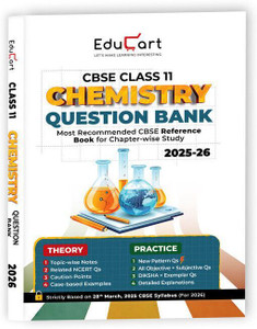 Educart CBSE Class 11 Chemistry Question Bank 2026 (Strictly for 2025-26 Exam)
