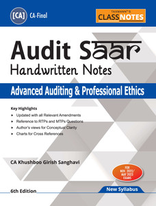Taxmann's CLASS NOTES for Advanced Auditing & Professional Ethics ...