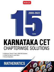 MTG 15 Years Karnataka CET Chapterwise Solutions Mathematics - Karnataka CET Engineering Entrance Exam Books 2023