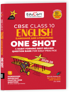 Educart One-shot English Language and Literature CBSE Class 10 Question Bank 2025-26 on new Syllabus 2026 (Strictly for Boards Exam)