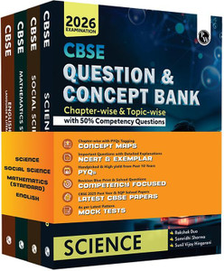 PW CBSE Question & Concept Bank (QCB) Class 10 Mathematics (Standard), Science, Social Science, English Combo Set of 4 Books Chapterwise & Topicwise Solved Questions For 2026 Exams
