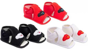 पियरसिल्क Pack of 3 Unisex Newborn Baby Booties Baby First Walking Shoes (0 to 6 Months) बूटीज़