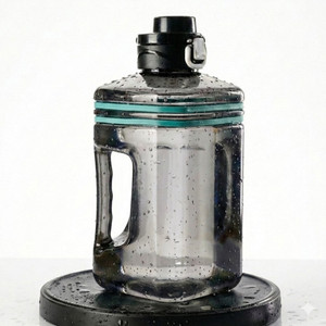 DIMAZOFLY 2.2L Large Capacity Square Water Bottle with Handle & Leakproof 2200 ml Plastic Shaker