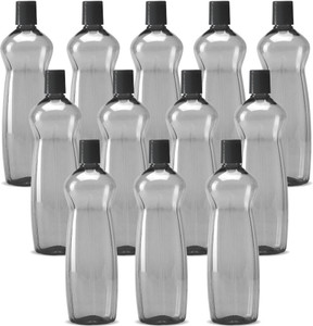 MILTON Pacific 1000 Pet Water Bottles, 1 Litre Each, Set of 12, Grey | BPA Free 1000 ml