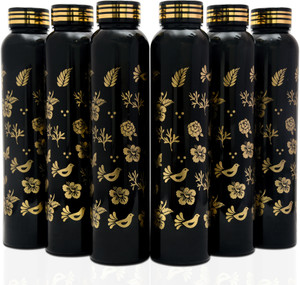 AneriDEALS Flower Printed White Water Bottle for Fridge, for Home, Office, Gym & School Boy 1000 ml Plastic Bottle