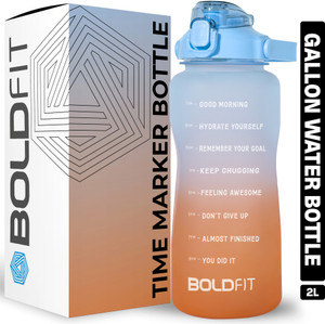 BOLDFIT 2 लीटर पानी की बोतल 2000Ml पानी की बोतल गैलन बोतल जिम सिपर बोतलें 2ltr 2000 ml बॉटल