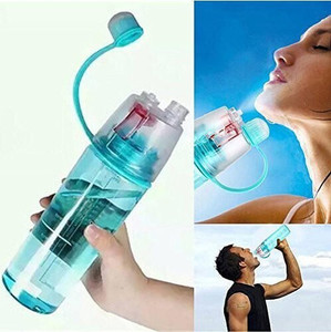 MEVLY PORTABLE SPRAY WATER BOTTLE, USED AS A WATER SPRINKLER AND DRINKING BOTTLE BOTH 600 ml Flask