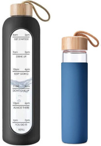 Bamboo Haat 1L & 500ml Glass Bottle Combo - Image 1