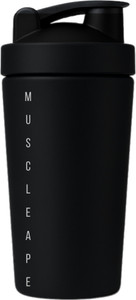 Muscleape Stainless Steel Shaker Bottles For Gym (Black) 100% Leakproof Guarantee. 750 ml Steel Shaker