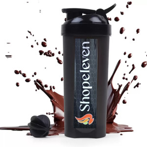 Shopeleven Plastic Fitness Water & Shaker Bottle with Mixer Ball, Fitness Shaker Bottle 500 ml