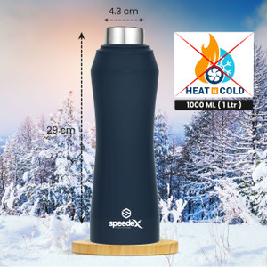 SPEEDEX Stainless Steel Fridge Water Bottle for Office Home School Gym Boys & Girls 1000 ml Stainless Steel Bottle