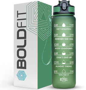 BOLDFIT Gym 1000 Ml Sipper Bottles Sports Plastics Time Mark 1000 ml