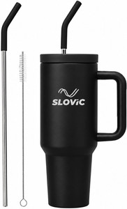 SLOVIC 1200ml Stainless Steel Water Bottle with Straw - Image 6