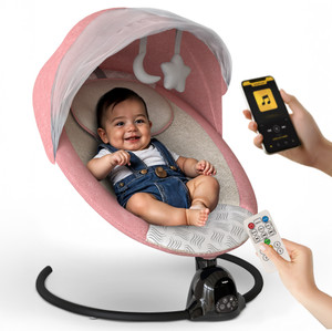 baybee Automatic Electric Baby Swing Cradle with Adjustable Swing Speed, Remote Bouncer