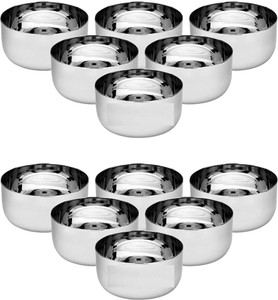 गलूफ stainless steel heavy gauge bowl set of 12 स्टेनलेस स्टील वेजिटेबल बाउल