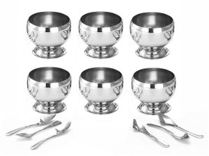 Anne-kee Stainless Steel Dessert Bowl Ice Cream Cup with Spoon Fruit  Pudding Ice Cream Bowl Set cup spoon Price in India Buy Anne-kee  Stainless