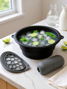Emperio Silicone Massage Bowl Silicone Face ice bowl With Ice roller for face Disposable