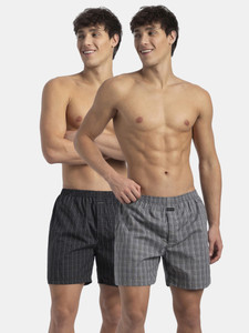 JOCKEY 1222 Super Combed Mercerized Cotton Woven Checkered Men Boxer