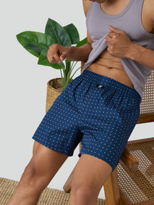 XYXX Astor IntelliEaze Cotton Printed Men Blue Inner Boxer पुरुषों के लिए प्रिंटेड बॉक्सर