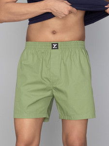 XYXX Solid Men Green Sports Shorts