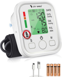 DR VAKU Digital Blood Pressure Machine Upper Arm Adjustable Cuff Kit with Talking Function Intelligence Technology Most Accurate Measurement Bp Monitor