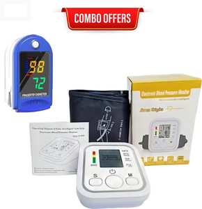OYD BP Monitor Machine with IK87 Oximeter Combo for Family Care with voice feature and 3 colour back light Bp Monitor