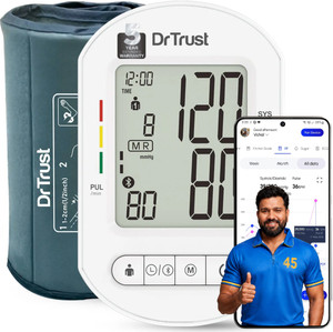 Dr Trust USA Digital BP Machine 124 for Home Blood Pressure Monitoring, Bluetooth Connectivity for Accurate Measurements & Tracking via Smartphone Bp Monitor
