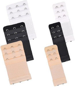 GOPINATH AUTOLINK 6 Pieces Bra Extenders 2 Hook / 3 Hook Extension Elastic Strap For Women's Hook Extender