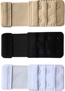 A4S Bra Hook Extender Premium Quality (White, Beige, Black Pack Of 3) Hook Extender