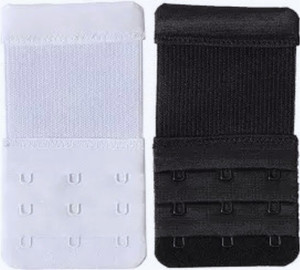 tick mark Premium Bra 3 Hook 3 Eye Extender Pack 2pec,1white,1Black Bra Extension Hook Extender